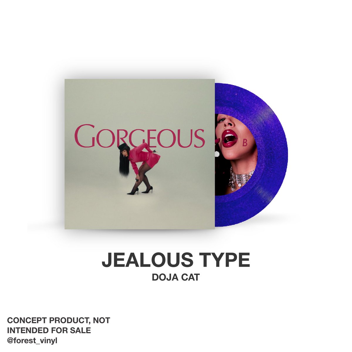 forest_vinyl's tweet photo. Doja Cat - Jealous Type 🪩💜😒
+ Gorgeous 💄
Pressed on purple glitter 7” vinyl
@DojaCat 
#dojacat #jealoustype #tourmavie #vinyl #vinylconcept https://t.co/33sT1vfcYT