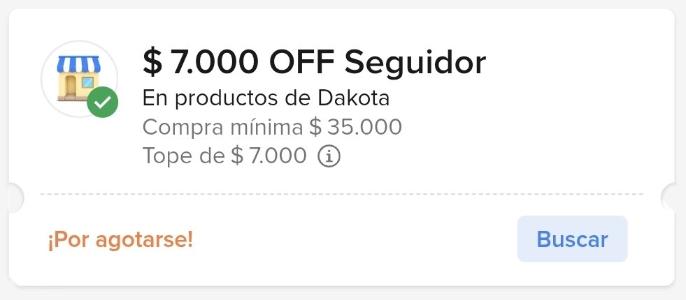 Ratoneandoando's tweet photo. 🔥🏪 ¡CUPÓN $7.000 OFF EN DAKOTA! 🛒
🎟️ $7.000 OFF
🛒 Compra mínima: $35.000
🛒 Link: https://t.co/C3ldTBJdBz
🏠 Productos seleccionados de Dakota
🚨 ¡APROVECHALO ANTES DE QUE SE AGOTE!
#MercadoLibre #Cupones #Ofertas #Descuentos #Dakota https://t.co/GANolr3Cw5