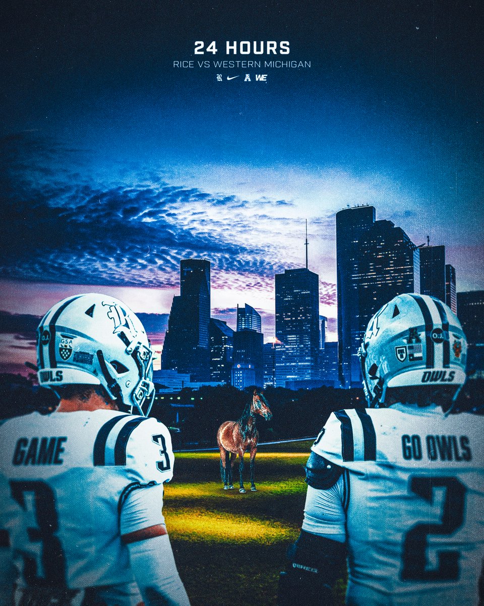 RiceFootball's tweet photo. 24 HOURS ⏳

#WE | #ReptheR https://t.co/QaFJf103Qd