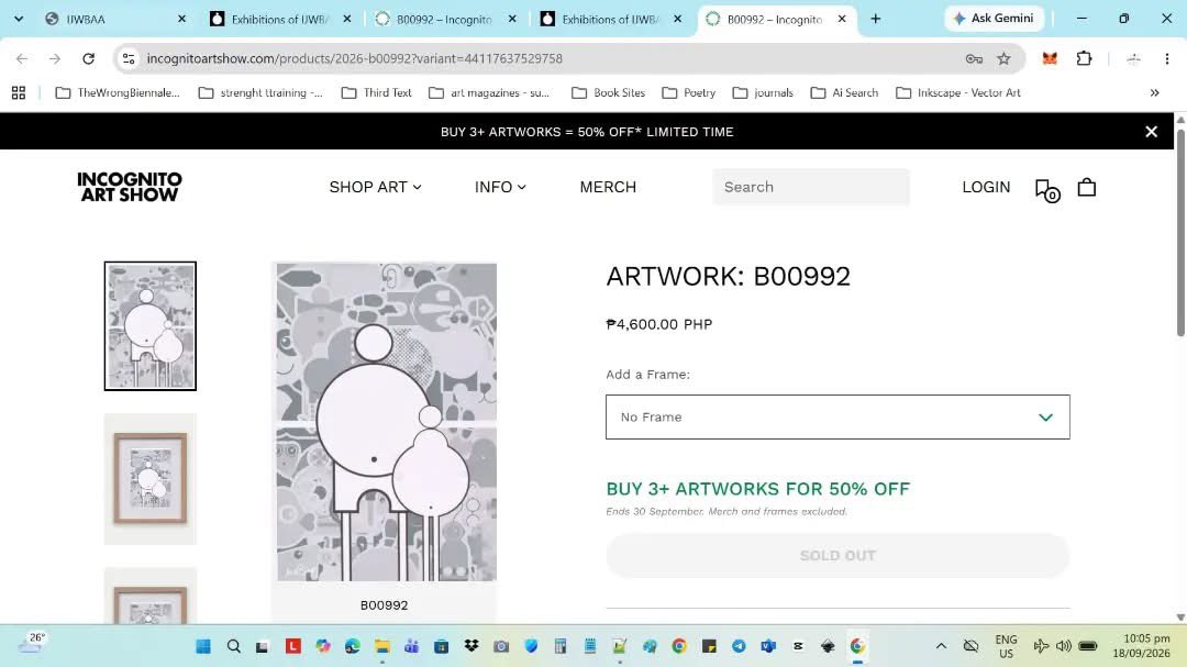 IJWBAA's tweet photo. 🔴 SOLD OUT

Grateful to the collector for purchasing my digital artwork print at the Incognito Art Show Incognito Art Show in Brisbane Australia, in support of artists with disabilities.

B00992
https://t.co/UMtgtfjjfP

#soldout #incognitoartshow #sydney #charity https://t.co/9mXiR15LAe