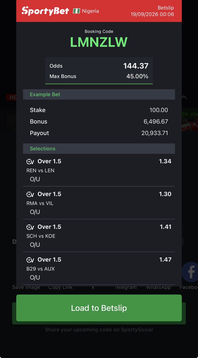 billionaire_eze's tweet photo. 144 odds over 1.5 v football ✅✅

Kick off - 12:38 am ✅✅ https://t.co/gk6Xhnvmpn