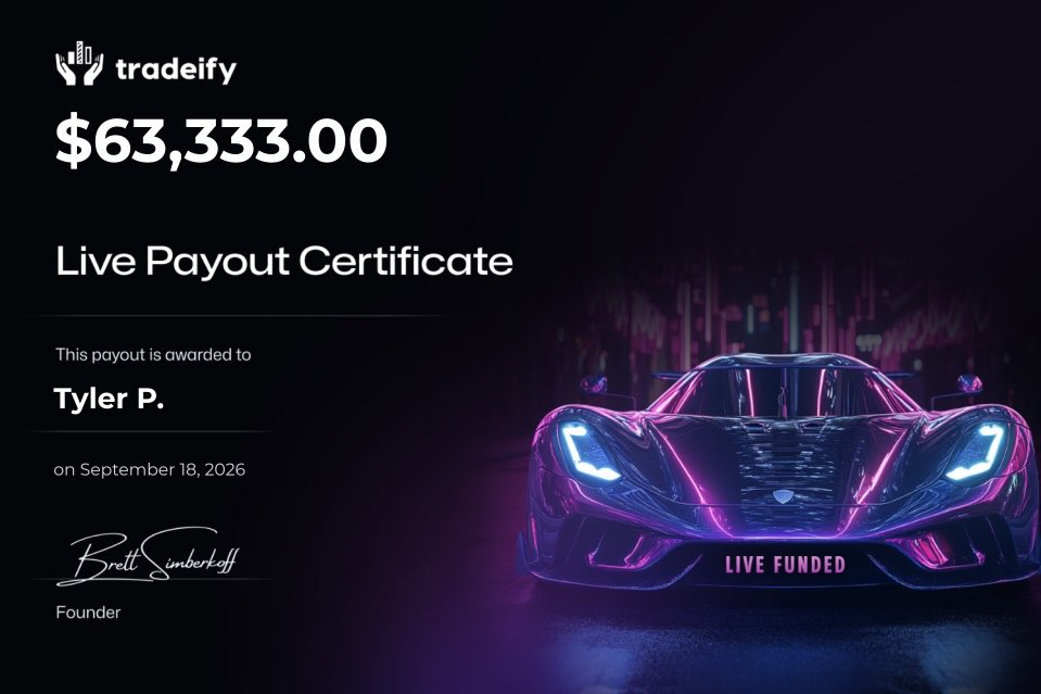TyTrades03's tweet photo. Today is probably the proudest day of my trading career 

Requested most of the balance from my Tradeify live accounts, left 1k in each account i’ll try to build them back up 

I’ve taken plenty of big payouts over the past two years, I’ve had plenty of huge months.. 

Can’t lie this one just feels different

Thank you @Tradeify @BrettSimba