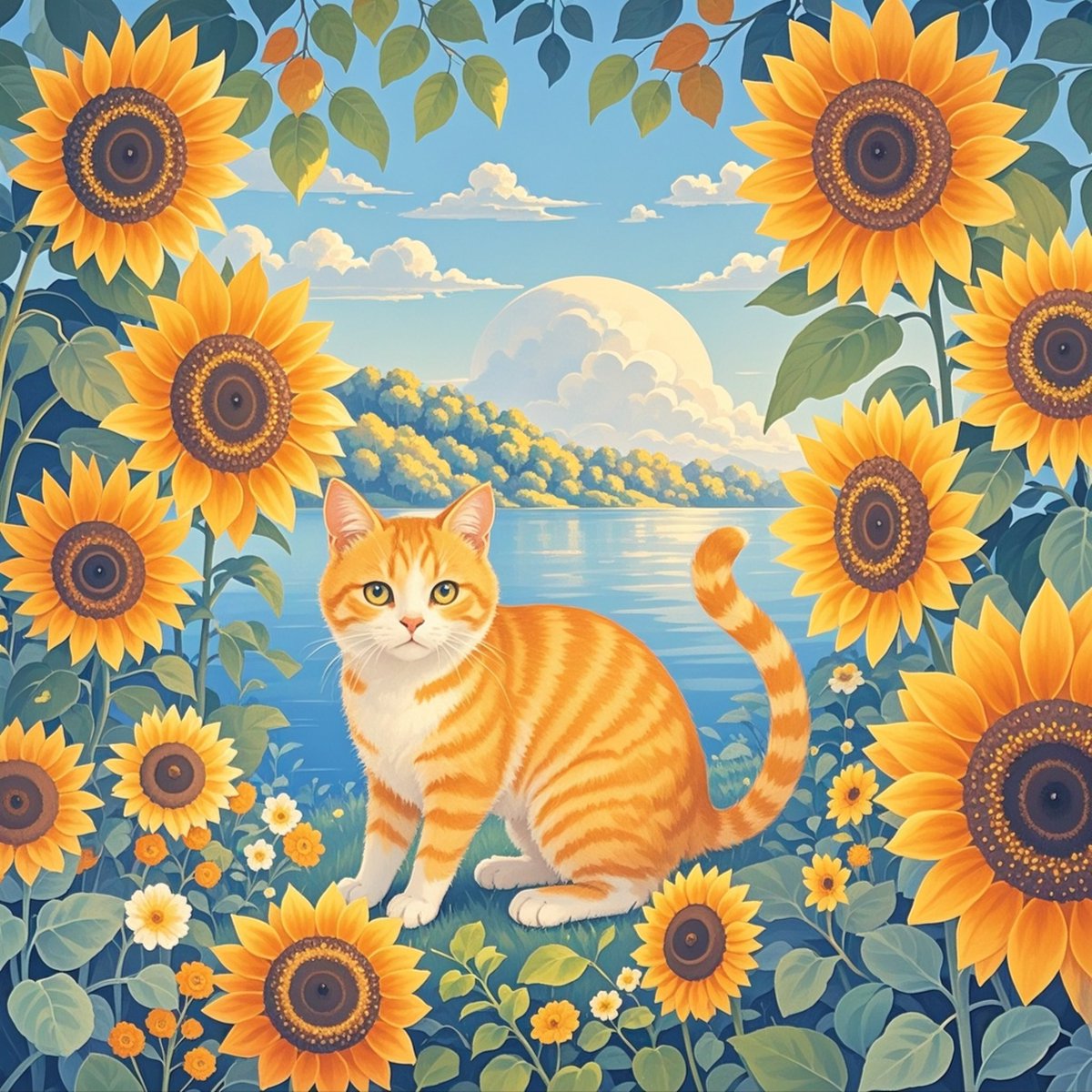 bunnu039600's tweet photo. Just logged 2 hours of cozy farming, my crop of sunflowers finally bloomed, and the in-game cat napped on my hay bale—total chill vibes https://t.co/1uP0DMMJV6