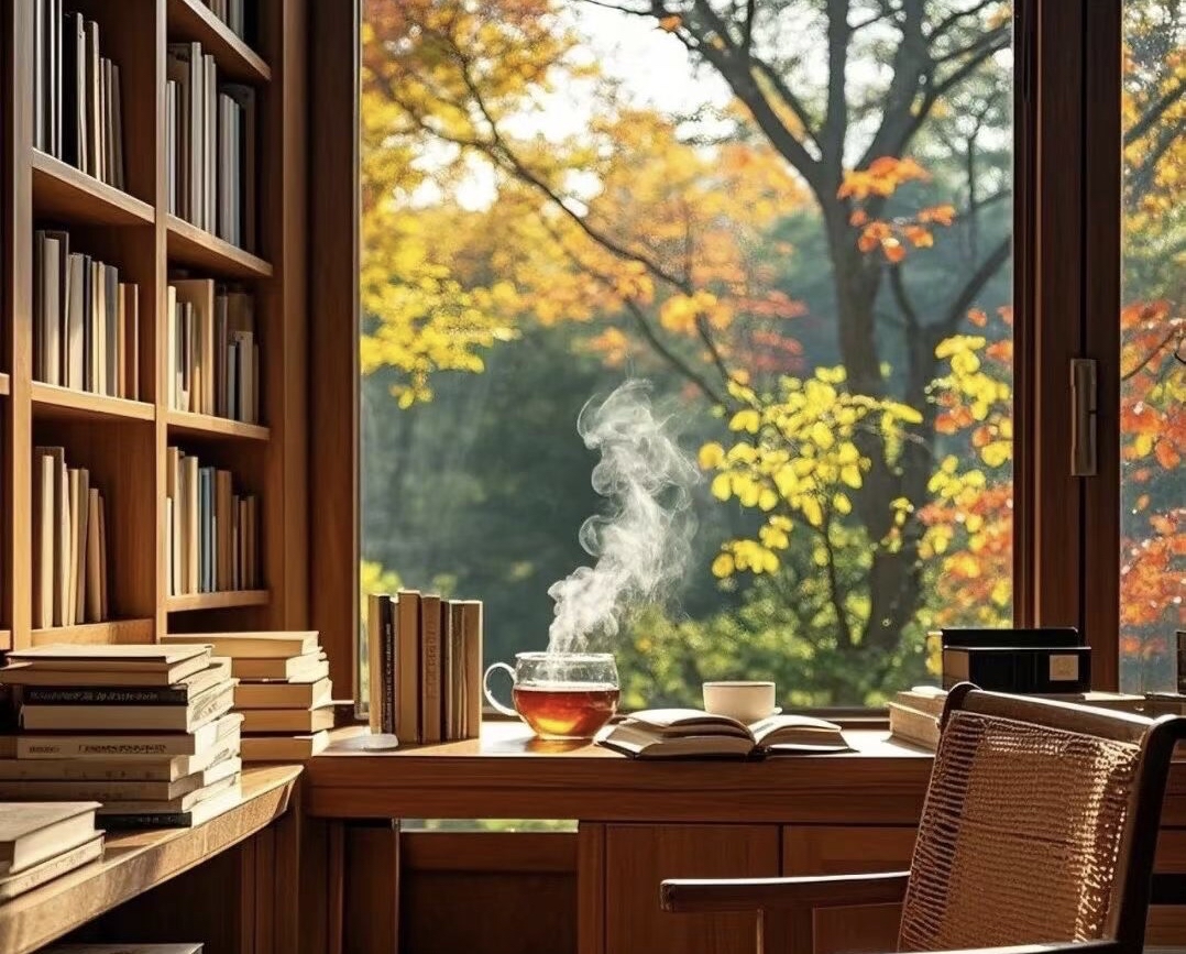 y0307j's tweet photo. Light rain taps the window, autumn breeze carries osmanthus scent—perfect cozy afternoon to curl up with a warm drink and a good book. https://t.co/BVIoAUnTE4