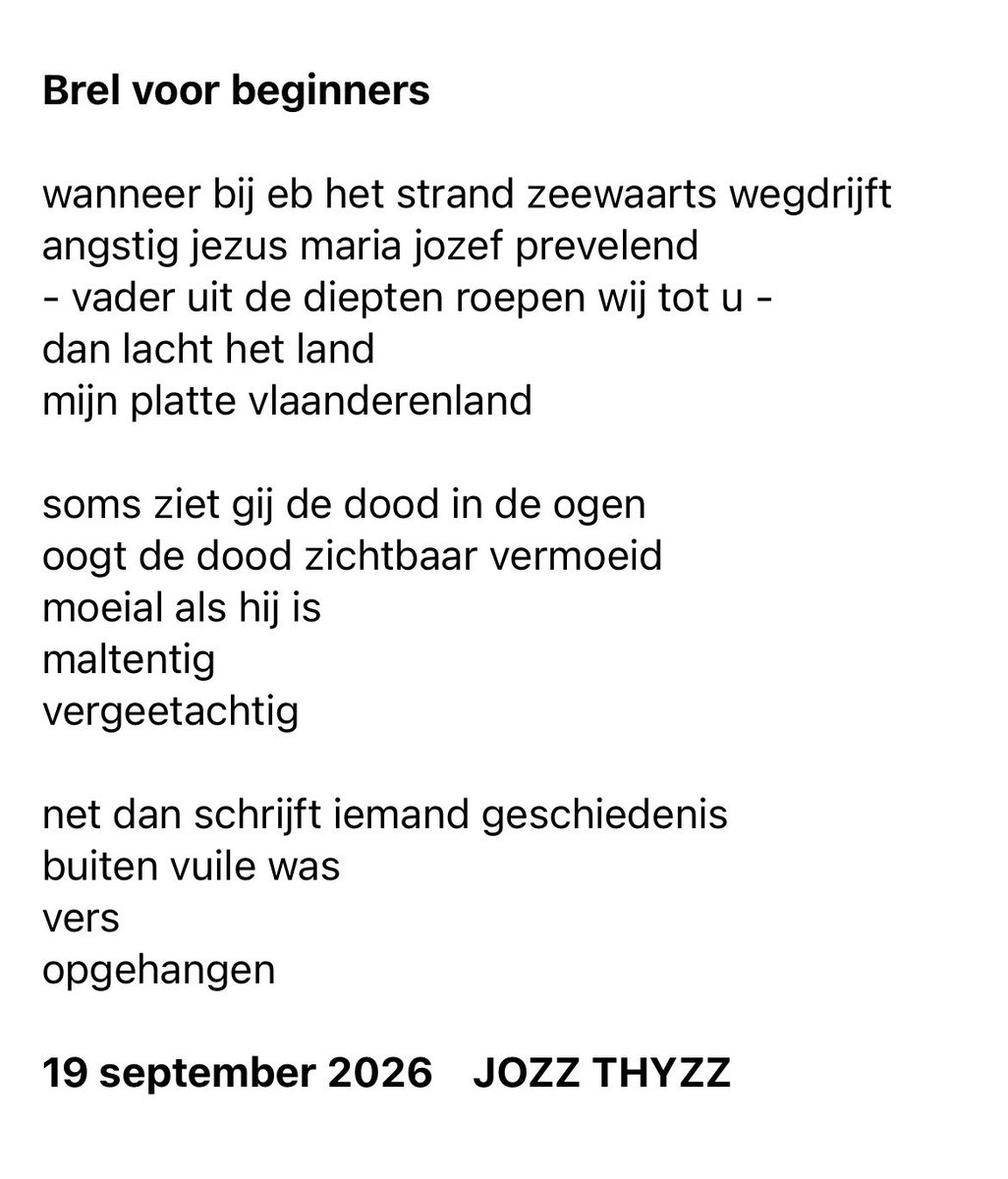 joscarwilde's tweet photo. Het is lang geleden dat ik nog wat poëzie pleegde. Poëzie is ook alleen te verantwoorden wanneer ge iets wezenlijks te zeggen hebt. Misschien komt het doordat ik JMH Berckmans herlees, dankzij de uitgave van zijn verzameld werk. Bij deze. #brelvoorbeginners #poëzie https://t.co/HUR8kKYlrj