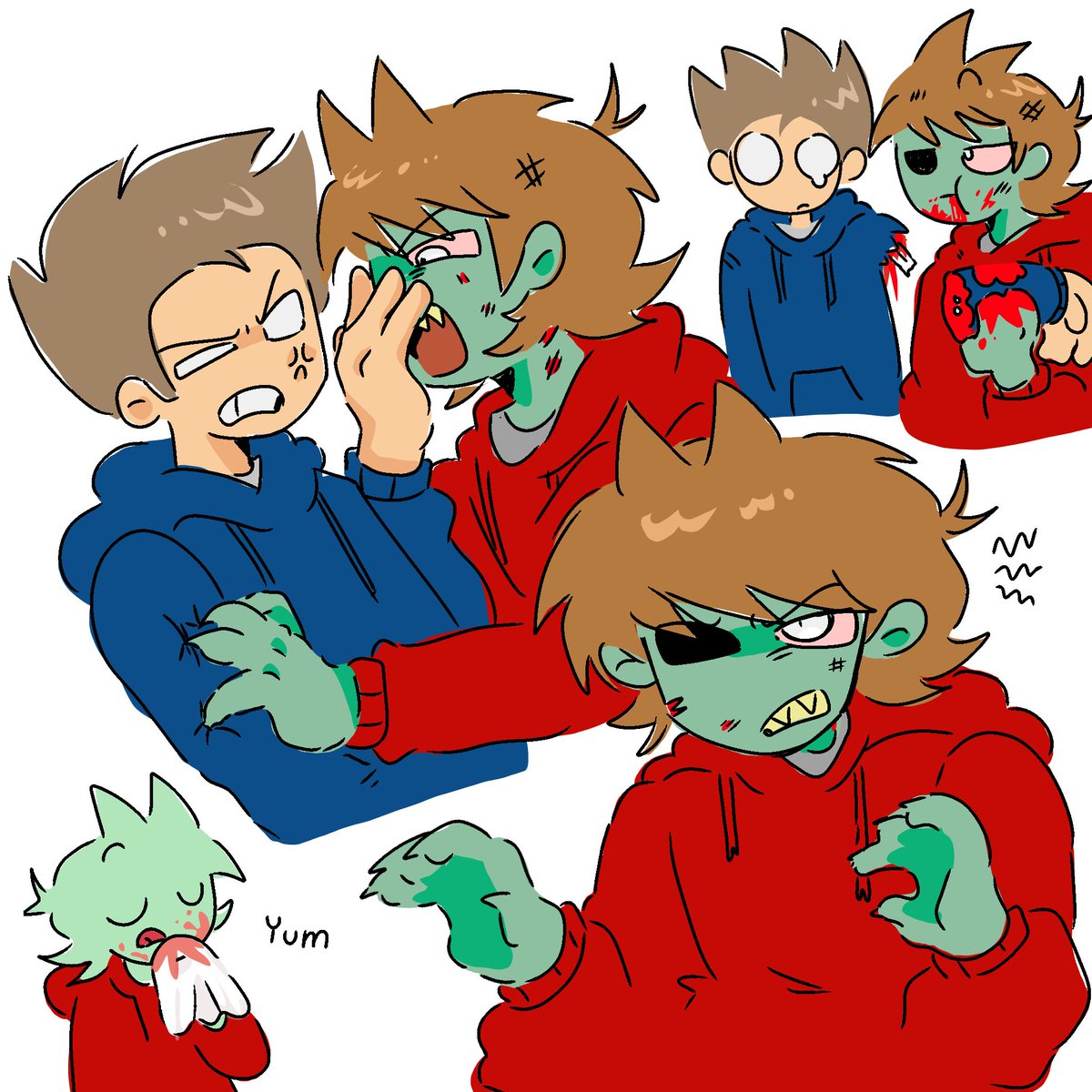 Simu_Y4's tweet photo. Some doodles I did before and today👀 #eddsworld #tordtom #eddtord https://t.co/OOVoRd98nS