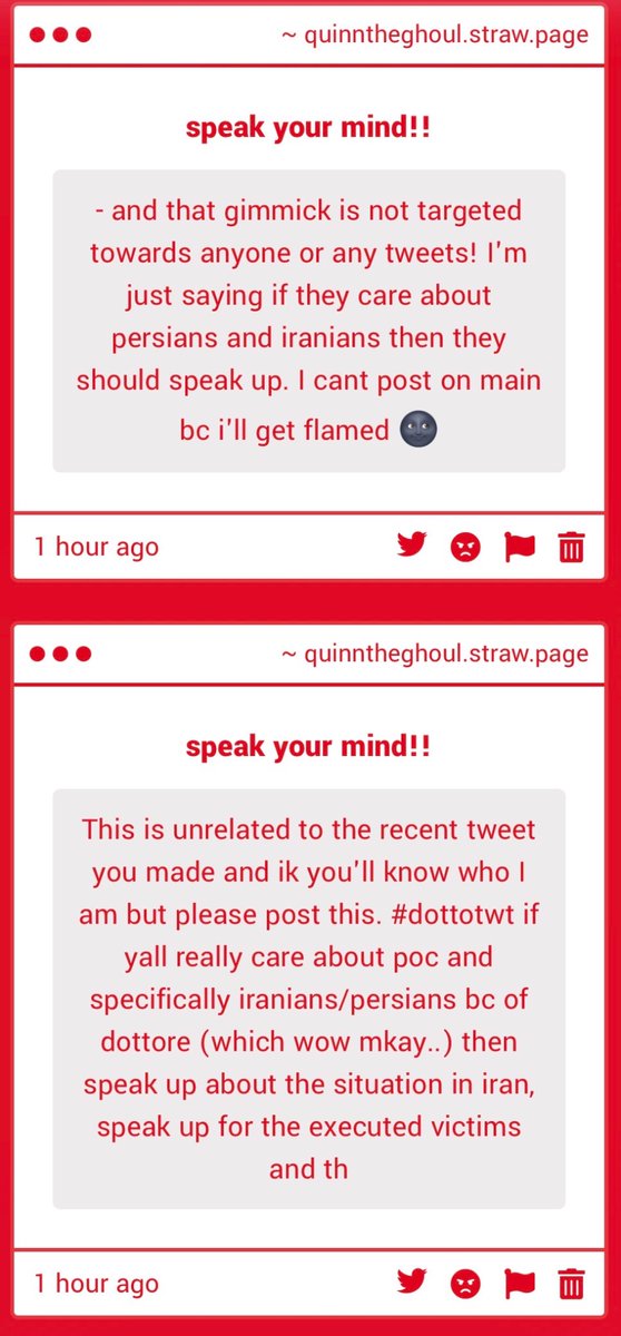 quinntheghoul's tweet photo. Your first gimmick was cut off :’( !! But so far yes I 100% agree!!! Please!!! Speak up for iranians the irgc is silencing them and we must amplify voices!! 

https://t.co/8KVtAoRsqC https://t.co/wyUuvMpkqL