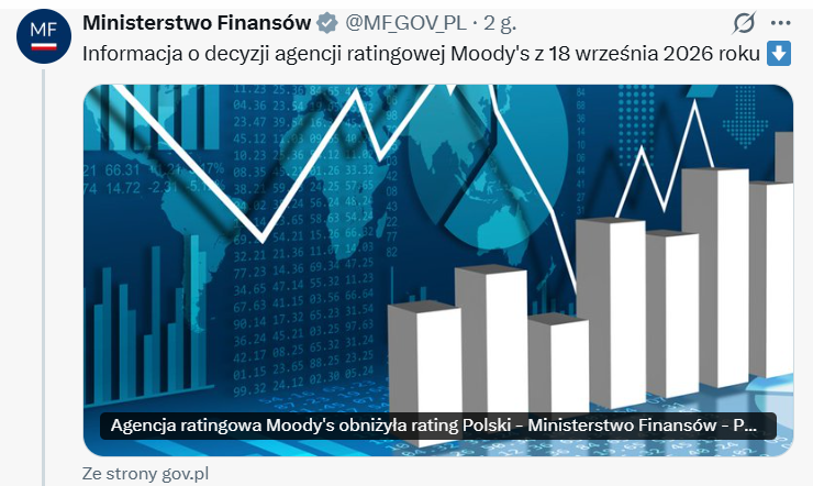 cezarykrysztopa's tweet photo. 🔥Agencja ratingowa Moody's obniżyła rating Polski. Po raz pierwszy od 24 lat. Do tego doprowadził rząd Donalda Tuska jednocześnie obsypywany pożyczkami KPO i SAFE. Możliwości są dwie: 1. IDIOCI, 2. ZDRAJCY https://t.co/dJ0Bsm6y2P