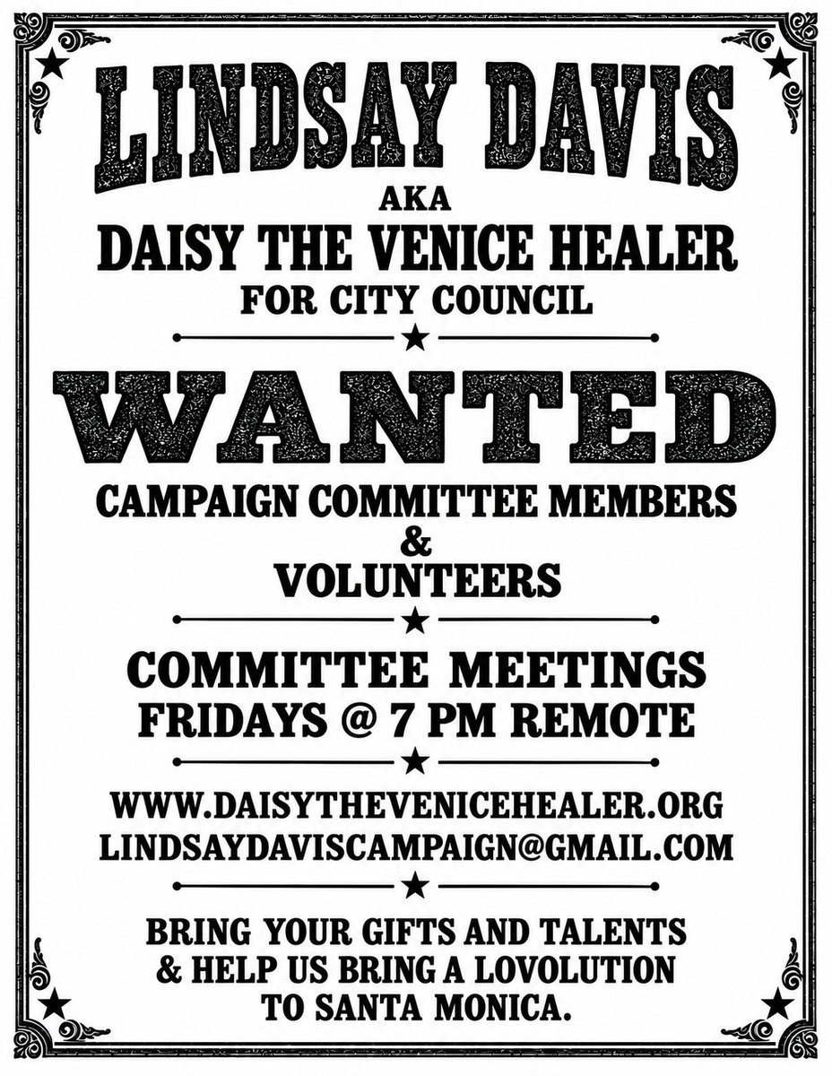 DaisyTheHealer's tweet photo. Please check out my newly updated Website!!! It;s turning out amazing! While you are there, sign up to volunteer or join my campaign committee! 
❤️ Lindsay Davis 4 Santa Monica City Council ❤️
https:https://t.co/DYurRMWnZy https://t.co/qJfdgVUVjn