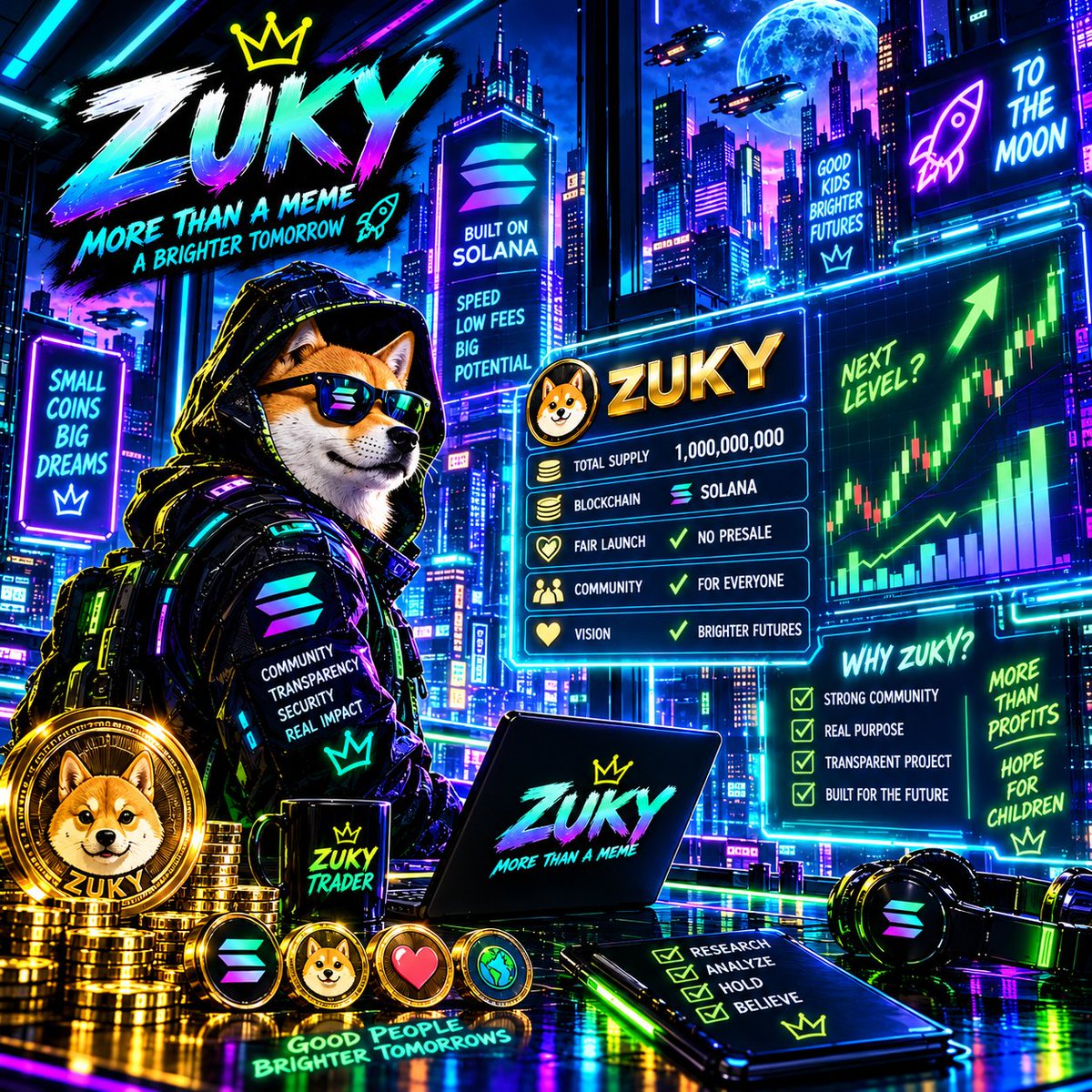 ZUKY_OFFICIAl's tweet photo. CA:   GFuPagX83XosWqL3W3TjjAvB4WTydaTrmqLCwTpUpump

📱Telegram 
https://t.co/X4eBMwvP4g
🌐Website
https://t.co/keEKZ58B58 https://t.co/786yof8shh