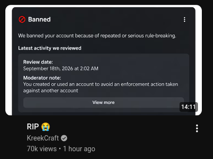 AsagirixGen's tweet photo. @KreekCraft this happens to you like every month https://t.co/0NbAAFl4TE