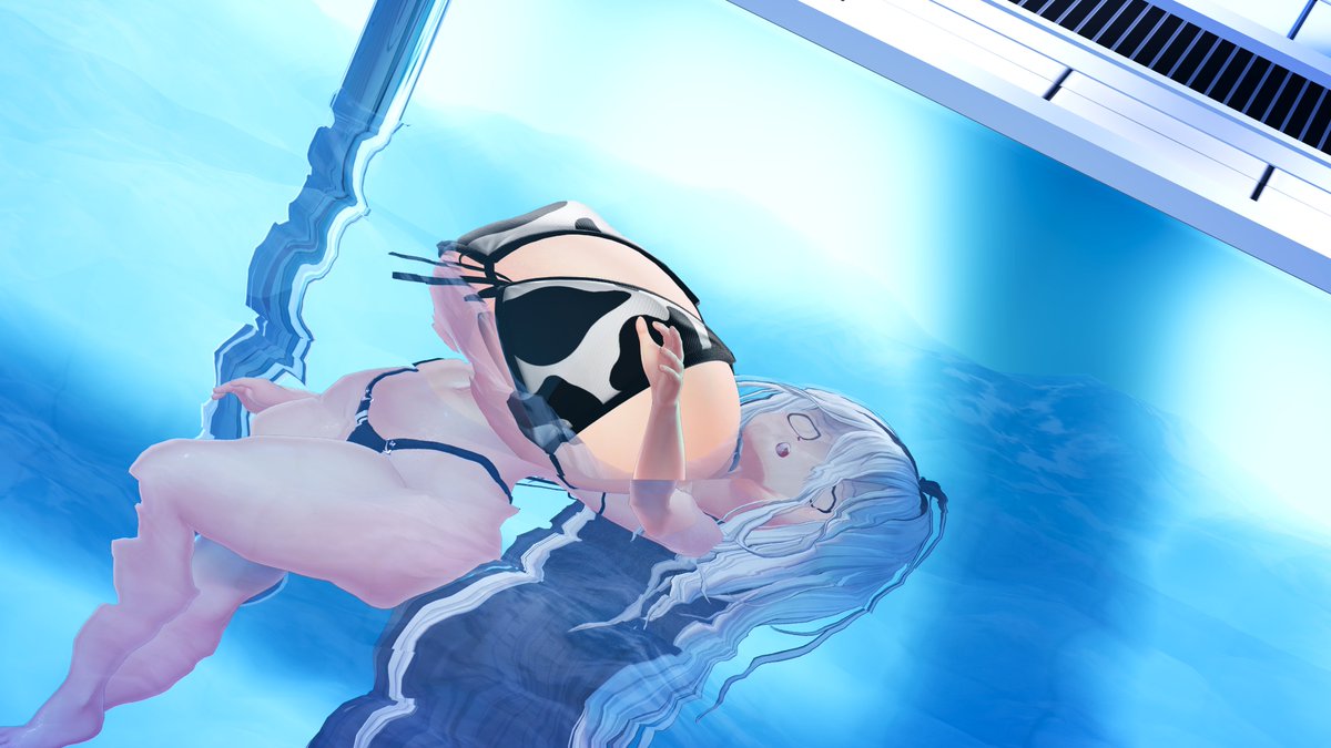 dameo7163's tweet photo. デカパイちびミルティナは一部浮力が強すぎて、まず泳ぐ姿勢すらできない可能性がある https://t.co/TrBHR5NErm