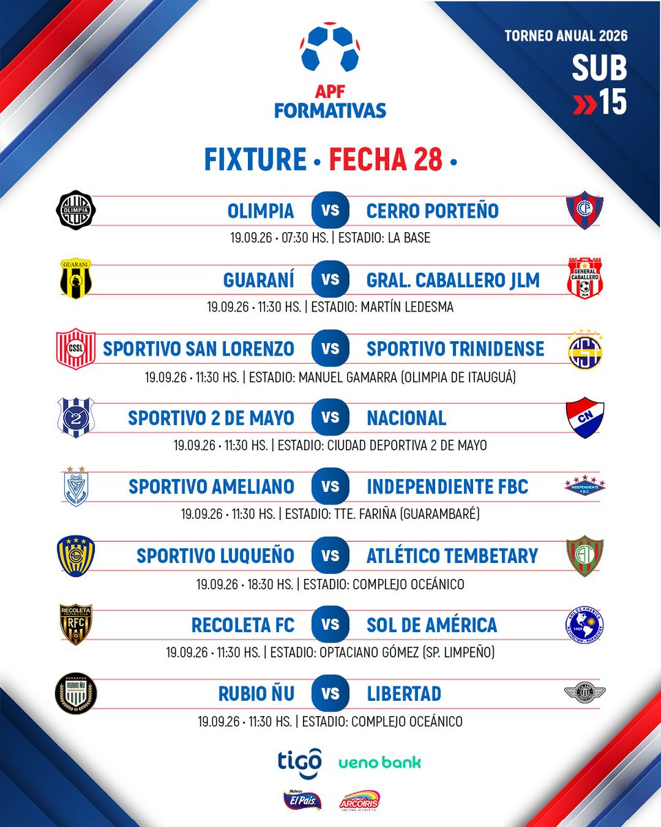 FormativasAPF's tweet photo. El calendario de la fecha 28 ✅

#FormativasAPF ⚽️ https://t.co/LkwTmPvVlC