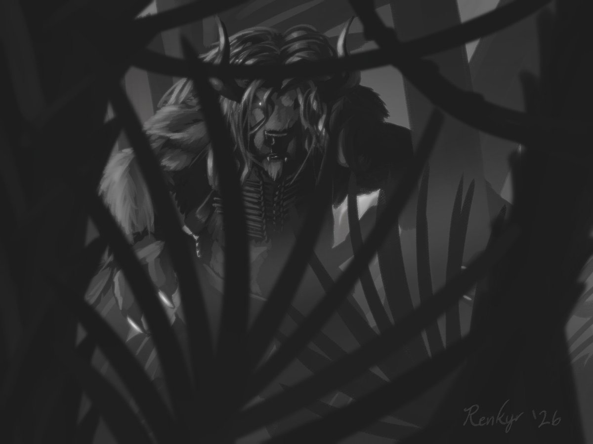 Renkyrart's tweet photo. Working on my Tauren Druid for WoW Forever, and also levels and trying to render his hair. 

#art #warcraft #furry #wowart https://t.co/o8zdKq0SAF