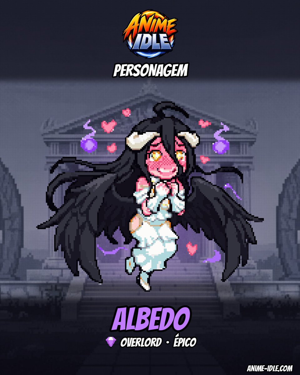 AnimeIdle_'s tweet photo. Personagem: Albedo (Overlord, Épico)

Guardiã de Nazarick, súcubo de asas negras e devoção sem fim a Ainz. Cuida da tumba e de qualquer um que ameace o mestre.

Jogue de graça no navegador, link na bio.
#AnimeIdle #Overlord https://t.co/pYadV1DBWR