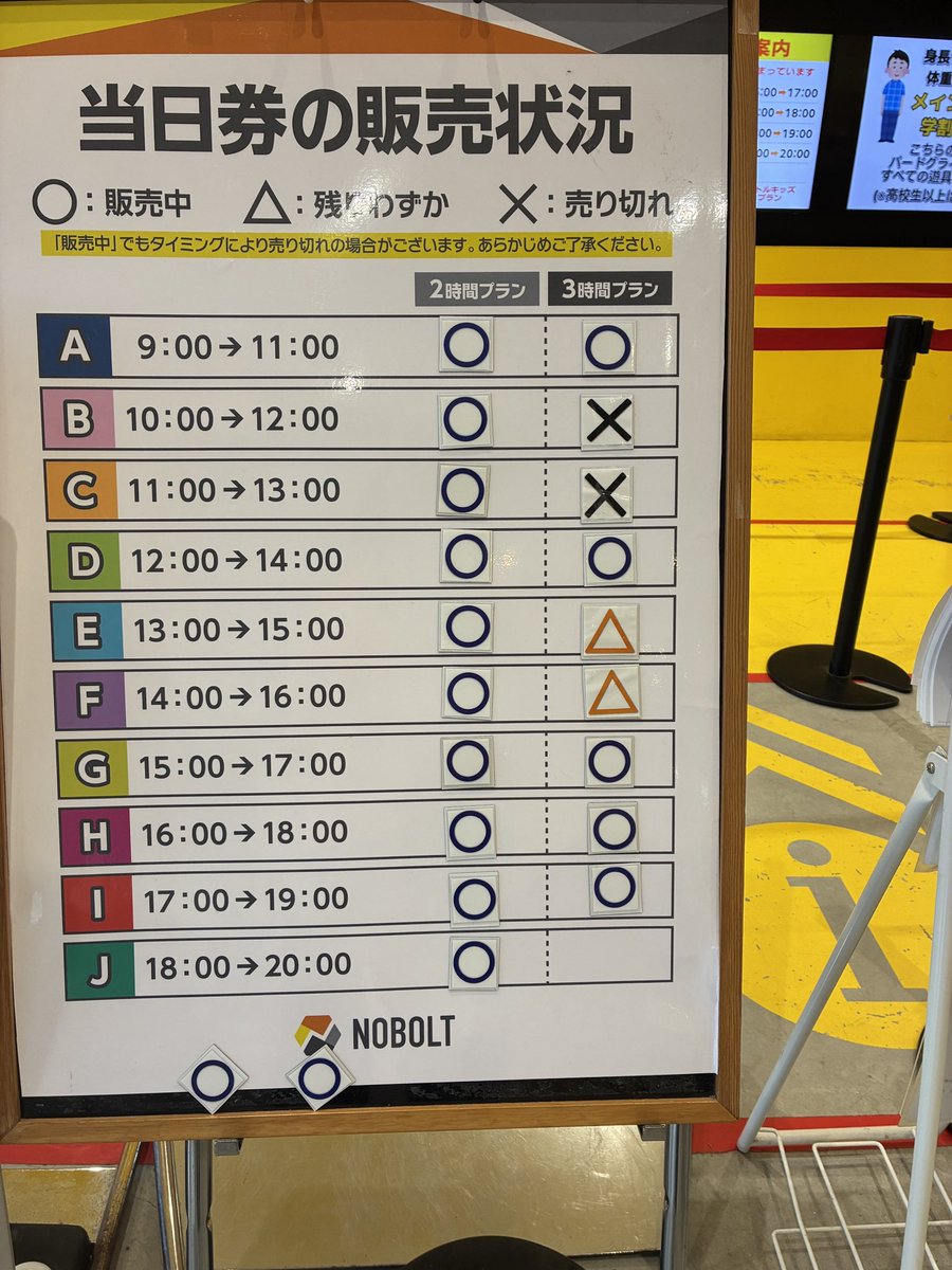NOBOLT_TAITO's tweet photo. おはようございます☀☀
9月19日（土）の販売状況です🎶

本日バードグライダー終日運行しております✨ 🙇‍♀️

ノボルトで身体を動かして風邪をひかないようにしましょう🤭🔥

是非ノボルトへの来館お待ちしてます💁🏻‍♀️
#ノボルト https://t.co/5Mbi1eKJK3