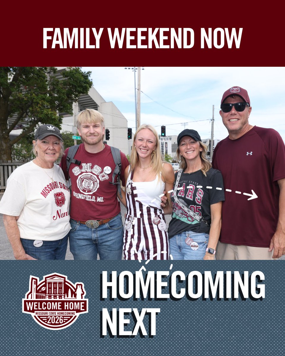 maroonation's tweet photo. Bear families, November is calling!

Nov. 11: Advancement Center grand opening
Nov. 13: Bear Nation Celebration + pyrodrone show
Nov. 14: Homecoming tailgate

Make it a Bear family weekend in Springfield!
#GoBears #MoState https://t.co/9Sp0Dve8JC