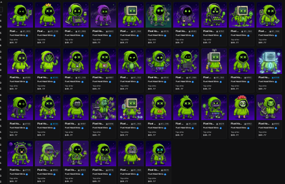 RealCashpig's tweet photo. I have now acquired 86 Pixel Hood Minis by @pixelord increasing my top holder position. I have never sold one.
I have also added 20 more Clay StonKz by @Brrrbon_
These are both slept on blue chips and are free at these levels.
Both artists are amazing builders supporting the space.
Both collections are going to @unvault
#PutThePixelOn #ClayPower #ClayUp