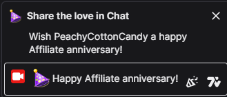 PeachyCandy_VT's tweet photo. I had no idea it was my affiliate anniversary! I'll do a short little stream to celebrate around 10:30PM EST, trying out Aniimo! Midterm szn sucks ;w; but see you all soon!
https://t.co/ORfanRftiT
#affiliateanniversary #twitch #celebrationstream https://t.co/p3rRQRvvie