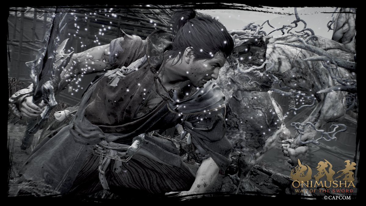 bluegreenherb's tweet photo. #CapcomSnapshots
#鬼武者WS
お題は武蔵なので武蔵を。その①
黒澤監督作品のイメージっぽくモノクロで⚔️ https://t.co/EYinPMnmEb