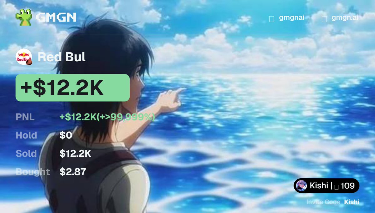 Kishizin1's tweet photo. Throwback to january when my scalper bot made this happen.
There is NOTHING with more upside than memecoins.
(+424359%) https://t.co/8EUAVl2rhA