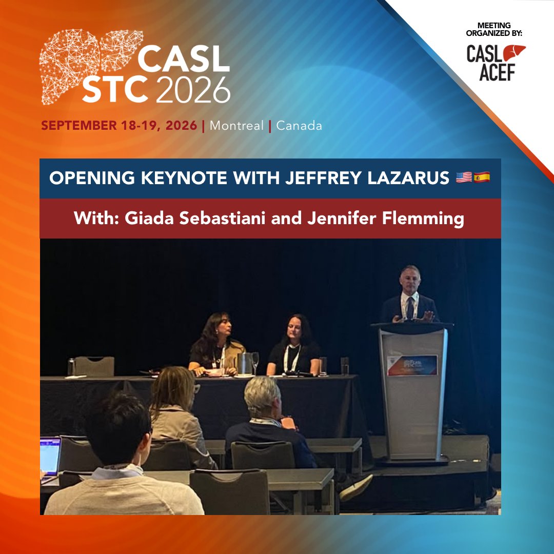 CASLupdates's tweet photo. Tonight's opening keynote at CASL STC 2026: Professor @JVLazarus on moving from 'Best Buys' to 'Right Now' in global liver health policy. The tools exist. The time is now. 🍁

#CASL #CASLSTC2026 #MASLD #Hepatology #GlobalHealth https://t.co/8rZnKvFsO6