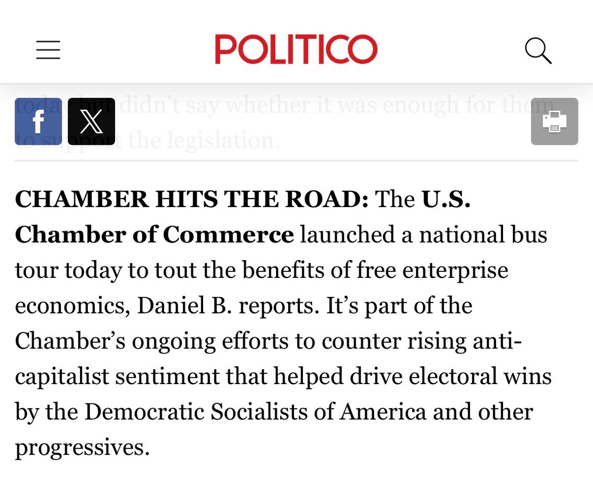 FreeEnterprise's tweet photo. Spotted in @Politico Influence:  

The #FreeEnterpriseExpress is on the road, bringing the case for free enterprise to communities across the country.

Read more: https://t.co/Qn5ALbnhw4 https://t.co/ONGYcWApda