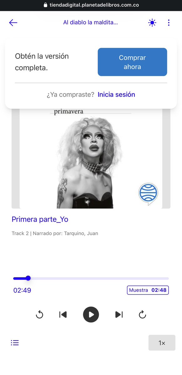 misslesleywolf's tweet photo. Hoy salió al aire un sueño. 
El audiolibro de Al Diablo La Maldita Primavera. 
Libro de que soy portada y, años después, la voz narradora del audiolibro.

A full circle moment. https://t.co/g7HW2av56N