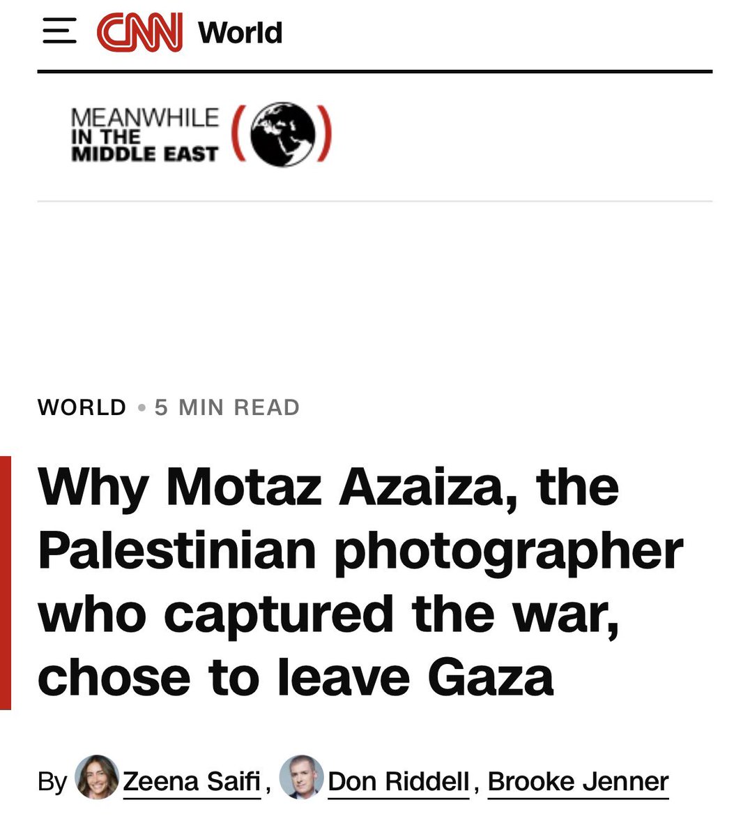 EYakoby's tweet photo. CNN published nonstop stories about Motaz.

Will they now issue a single retraction or apology? https://t.co/XPs3FqmZjV