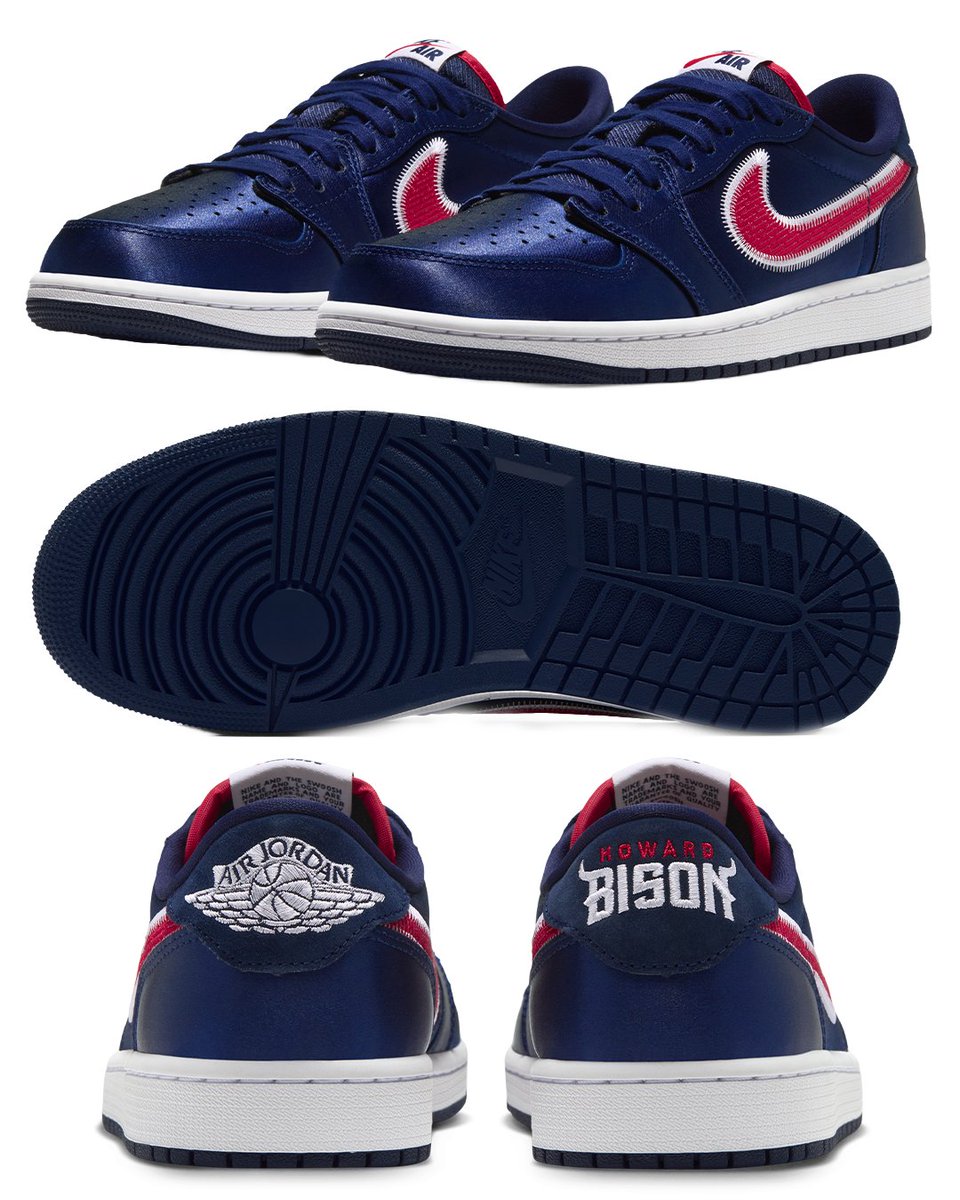 ComplexSneakers's tweet photo. Official Look: Howard University x Air Jordan 1 Low 🦬

Are we copping? https://t.co/zsqib9b9S0