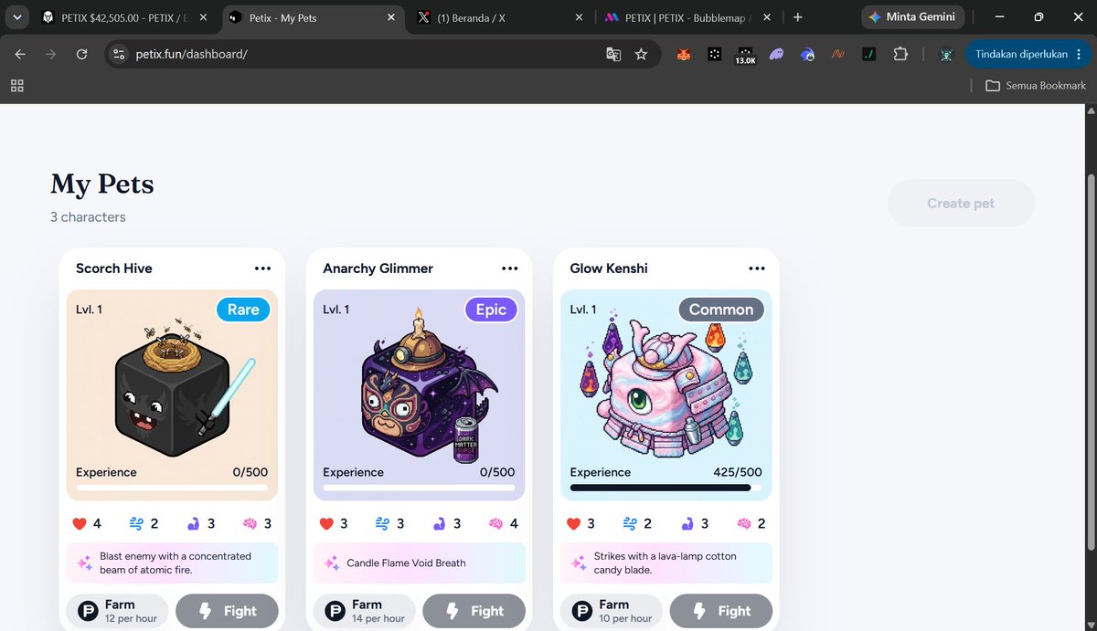Goodgreat0's tweet photo. The game you created is excellent and runs very smoothly; I haven't encountered any issues so far.
My question is: will these characters be tradable?
@petixfun
#petix https://t.co/e3IGKEsQyY