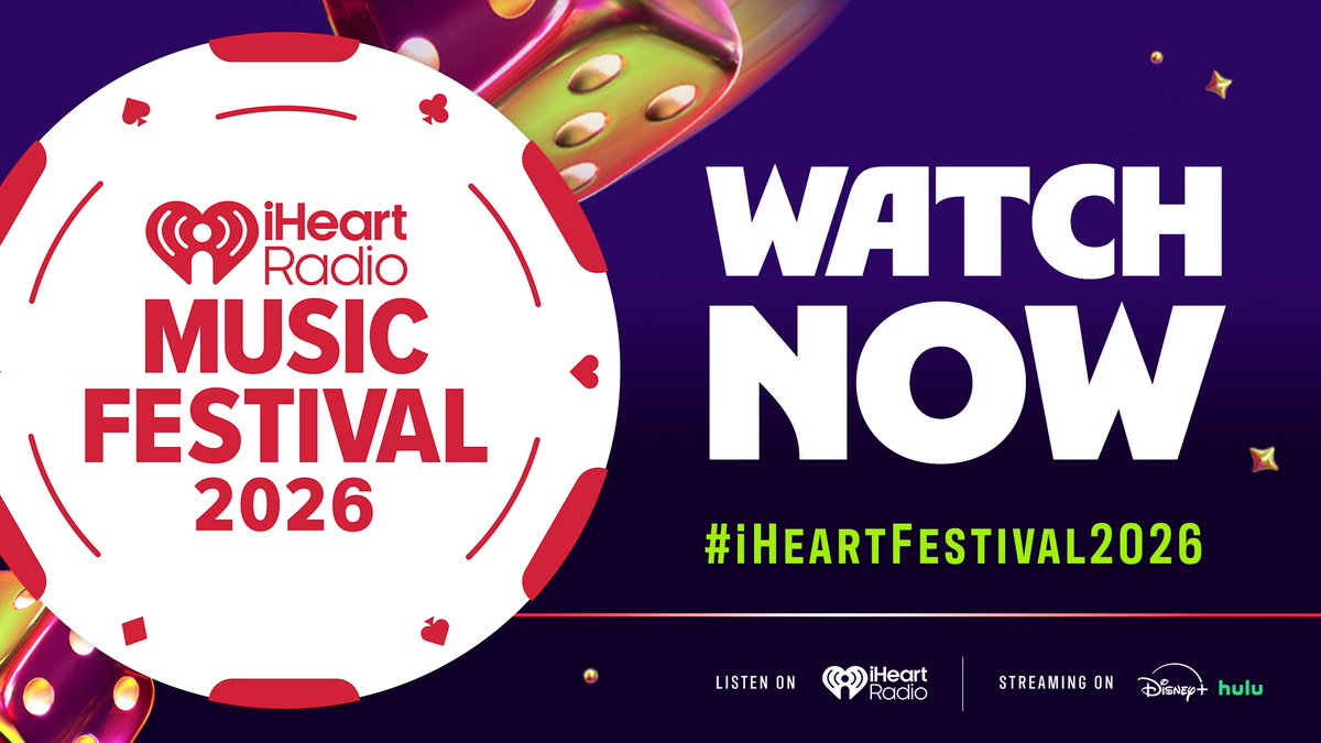 Q102Philly's tweet photo. 2026 iHeartRadio Music Festival is happening NOW🔥 

Stream live on Disney+ or Hulu… and of course the iHeartRadio app 👏🏻

#iHeartFestival2026 https://t.co/gwPVUOjlKU
