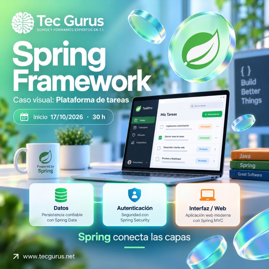 tecgurusnet's tweet photo. Usuarios, datos, reglas y acceso en un mismo proyecto. 🗂️🔐
Practicar así ayuda a entender cómo Spring conecta arquitectura, persistencia y autenticación. ⚙️
¿Qué módulo tendría tu plataforma ideal? 💬
https://t.co/yxN7Xwbupk
#Java #SpringBoot #TecGurus https://t.co/LUNDUFXBUv