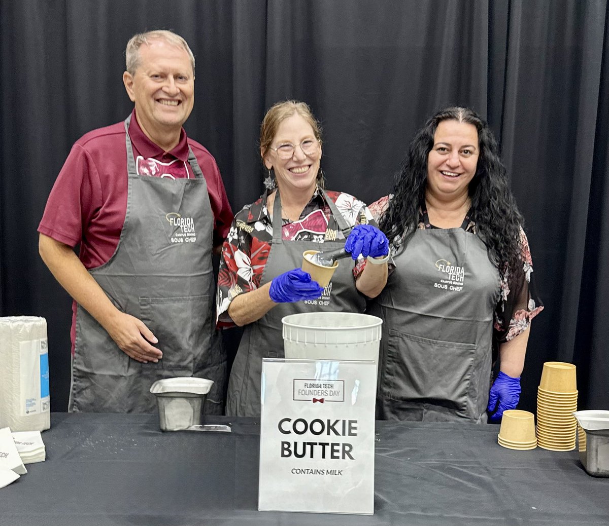 JZK60's tweet photo. Provost’s Office had fun serving ice cream for the Founders Day celebration at @FloridaTech! https://t.co/7ca72rbHHn