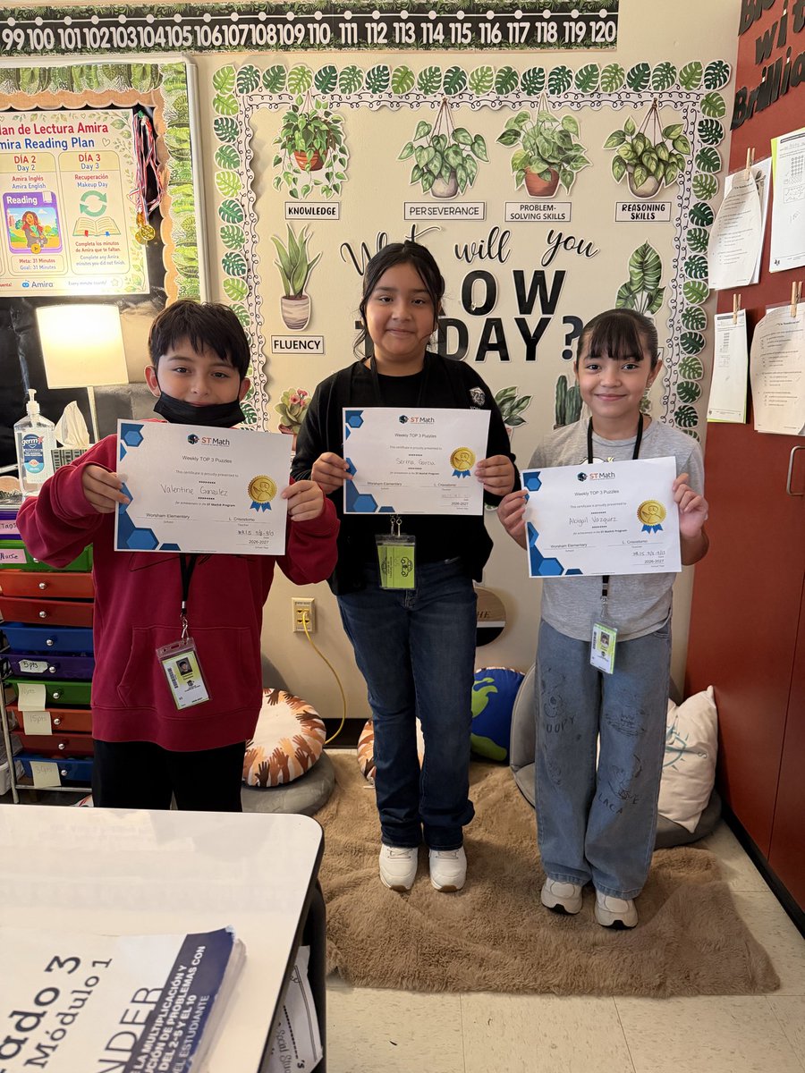 CrisostomoLesly's tweet photo. Another great week in 3rd grade! 💚 We celebrated #DotDay 🔴🟡, recognized our Top 3 @STMathTX puzzle solvers 🧩, created papel picado for Hispanic Heritage Month 🎨🌎 &amp; saw amazing teamwork as classmates supported each other during RTI! 🤝✨ #WorshamBeSomeone #ChooseAldine https://t.co/soldQIskmv