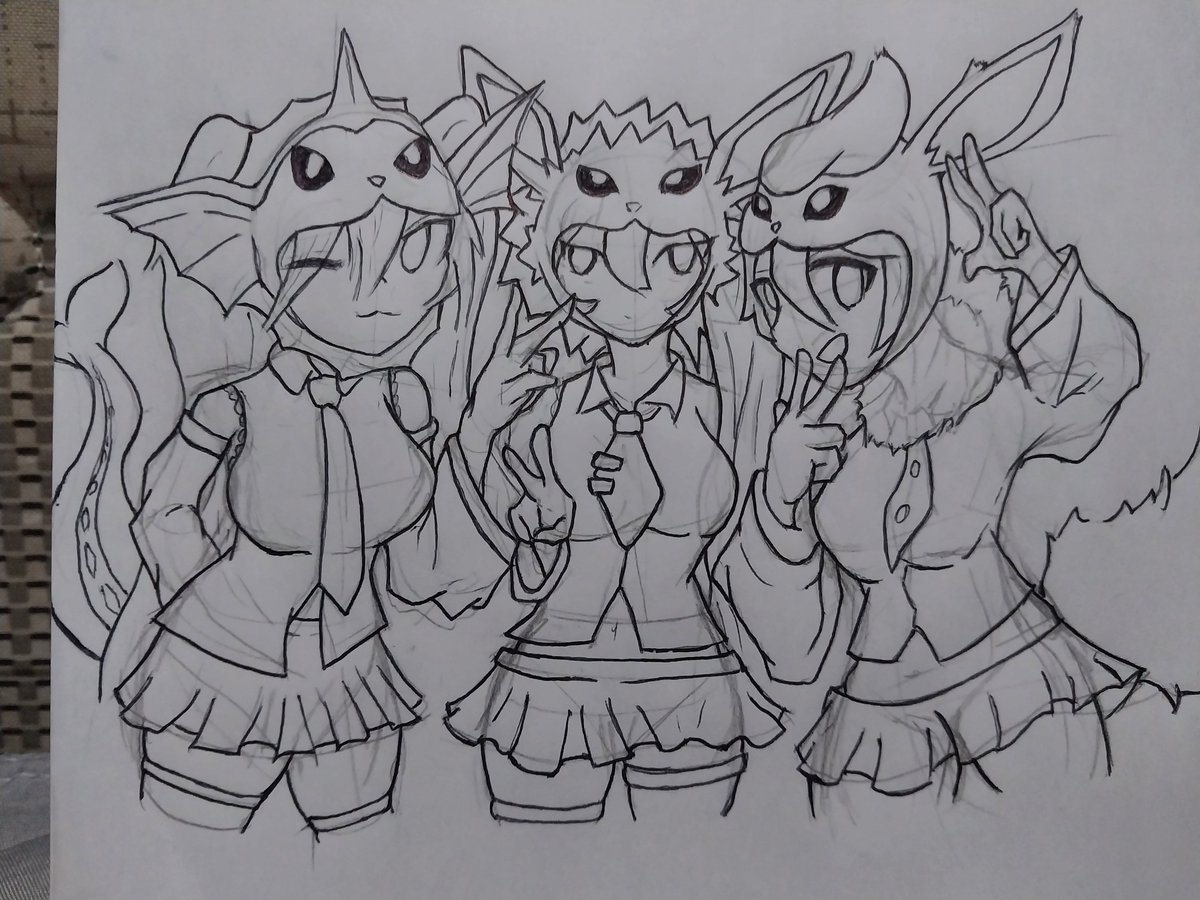 aremporal's tweet photo. Mais um desenho em andamento das 3 melhores, vestidas de Eeveelutions👀👀, qual a melhor Eeveelution?

#hatsunimiku #hatsunemiki #akitaneru #kasaneteto #WIP #fanart #illustration‌‌ #eeveelutions #Pokémon https://t.co/GJJDURK99N