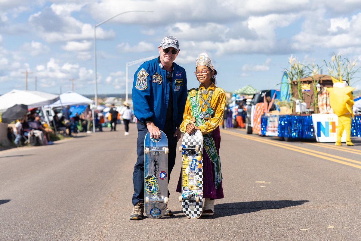 CaptMarkKelly's tweet photo. I was the second best skateboarder at the Navajo Nation parade. You can guess who was first! https://t.co/tfdH9khMep