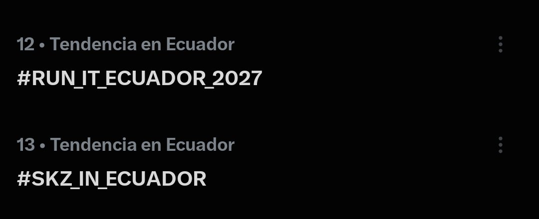 stayecu's tweet photo. hey ecuSTAY 🇪🇨✨ 
te traemos noticias, estamos dentro de las tendencias nuevamente 
sigamos usando los tags 

#RUN_IT_ECUADOR_2027
#SKZ_IN_ECUADOR
#RUN_IT_IN_ECUADOR
#SKZenEcuador
#EcuadorNeedsStrayKids #BringSKZToEcuador #RunitEcuador @jypnation @Stray_Kids 
@TOPSHOWSECUADOR https://t.co/BlCdYlboEN