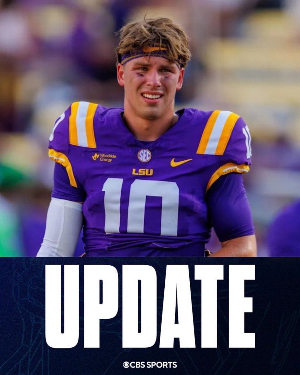 mzenitz's tweet photo. LSU quarterback Sam Leavitt is currently on track to play against Ole Miss tomorrow, sources tell @CBSSports.

Took part in the Tigers’ walkthrough session for a second straight day today and is currently expected to be available against Ole Miss. https://t.co/rcMHbsPWwX