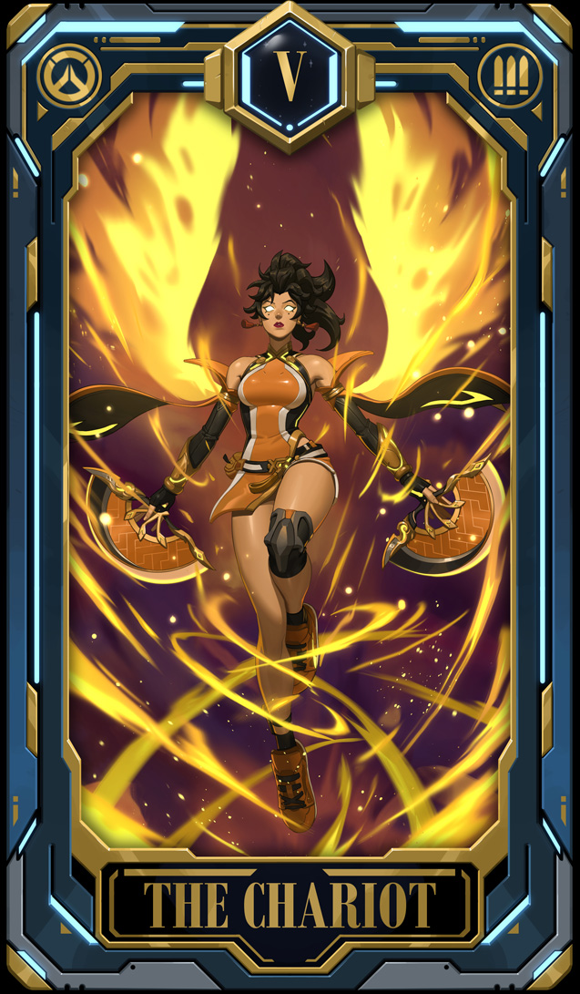 OverwatchNaeri's tweet photo. New #Overwatch Jetpack Kat, Doctrine, Anran, and Emre Tarot Card Art 🃏

@nesskain has unveiled the Overwatch Tarot Cards created for BlizzCon 2026 ✨ https://t.co/7oG1DoC73Q
