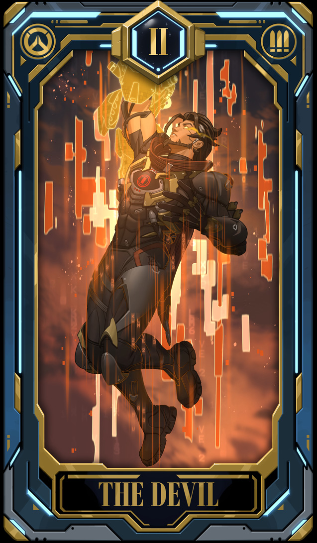 OverwatchNaeri's tweet photo. New #Overwatch Jetpack Kat, Doctrine, Anran, and Emre Tarot Card Art 🃏

@nesskain has unveiled the Overwatch Tarot Cards created for BlizzCon 2026 ✨ https://t.co/7oG1DoC73Q