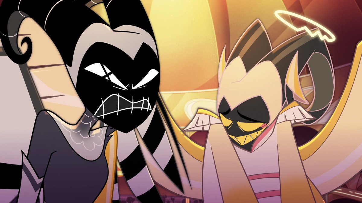 Lutecifer's tweet photo. Abel please STOP looking at Lute like that, if she sees your face she's going to turn your ass into a sentient kebab 😭 https://t.co/cqPXOZxorU