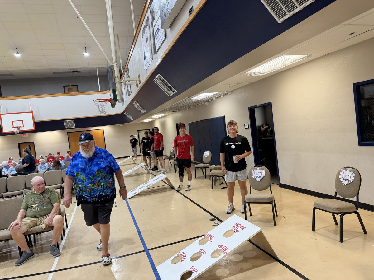 NortharkB's tweet photo. UA Northark Baseball players volunteered at the Area Agency on Aging’s annual Bean Bag Baseball event today! Such a fun event! https://t.co/h8NogiUseY