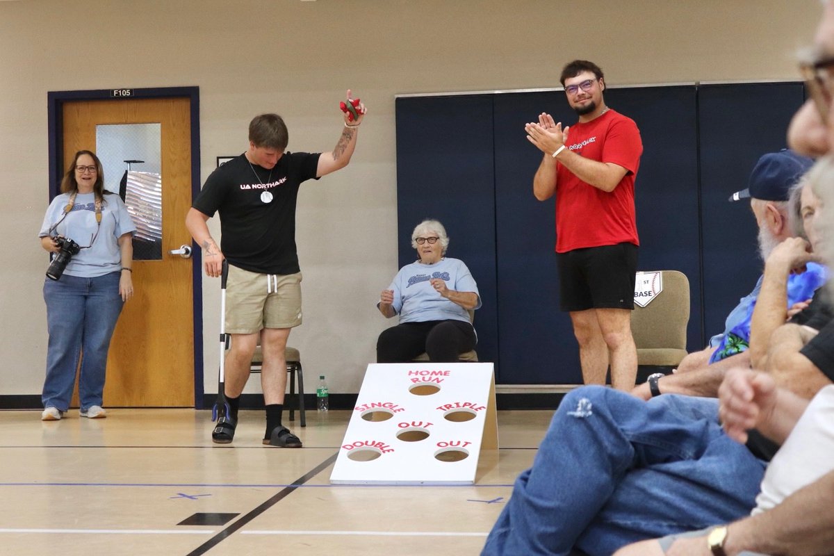 NortharkB's tweet photo. UA Northark Baseball players volunteered at the Area Agency on Aging’s annual Bean Bag Baseball event today! Such a fun event! https://t.co/h8NogiUseY