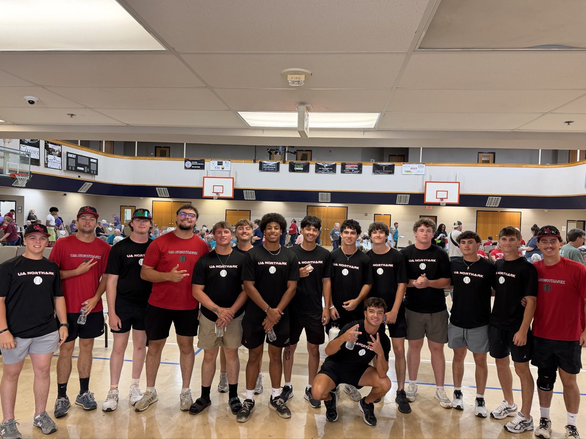 NortharkB's tweet photo. UA Northark Baseball players volunteered at the Area Agency on Aging’s annual Bean Bag Baseball event today! Such a fun event! https://t.co/h8NogiUseY