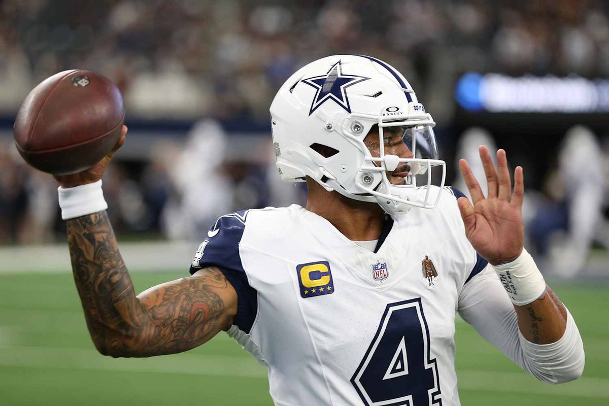 SleeperCowboys's tweet photo. Dak Prescott vs. Washington at AT&amp;T Stadium:

7-0 🔥 https://t.co/32Wbf9s8Mr