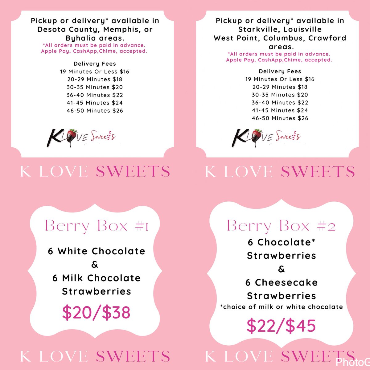 KLovesSweets's tweet photo. New menu 🩷 https://t.co/82ClH1sS1c