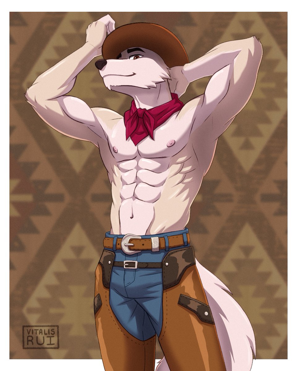 VitalisRui's tweet photo. "What brings you out this way partner?"
(I thought I wouldn’t finish it before summer was over! 😭)
Feat. @AkipWolf https://t.co/FkJhFHBcUh