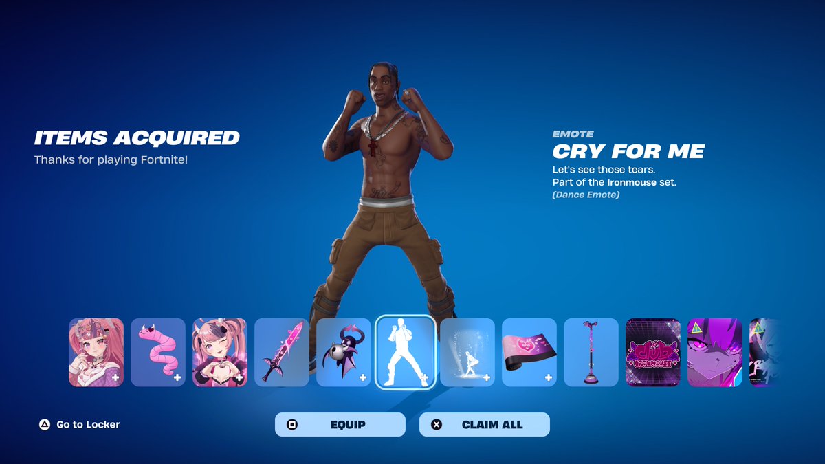 FortniteFNLK's tweet photo. Fortnite Ironmouse Cry For Me Emote Giveaway 🎁

To Enter: 
❤️♻️ LIKE &amp; RETWEET
📲 FOLLOW @FortniteFNLK @braniyt 
🛑 SUBSCRIBE https://t.co/D1nREDEg7l
🎙️JOIN DISCORD https://t.co/5Hh97mqGxy
✅ COMMENT “DONE” https://t.co/CD1ZdGopp0