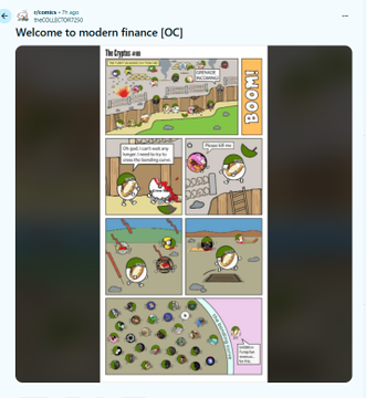 mintA4ther's tweet photo. People on Reddit invented a comic with a memecoin called "FUNCOIN" and it's gaining traction?

Essentially it explains the pump fun memecoin trenches where only one coin runs and all the other coins die

Funcoin.

https://t.co/PIxZjKYYaf https://t.co/ycWepszaMp